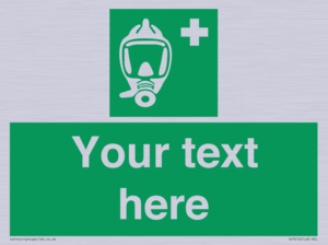 Custom sign safe condition Emergency escape breathing device